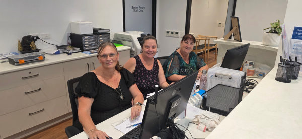 HWBW clinic team reviewing patient notes